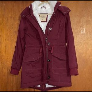 Burgundy teddy jacket